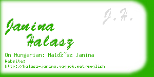 janina halasz business card